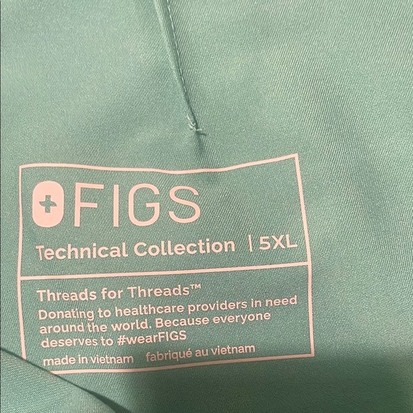 Women New Figs High Waisted Yola Yoga Scrub Pants Surgical Green Plus Size 5XLR - Picture 11 of 11